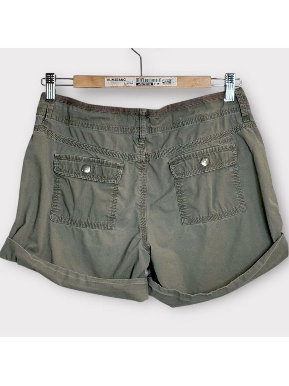 DKNY Olive Green Cargo Shorts Size 4 - Picture 2 of 2